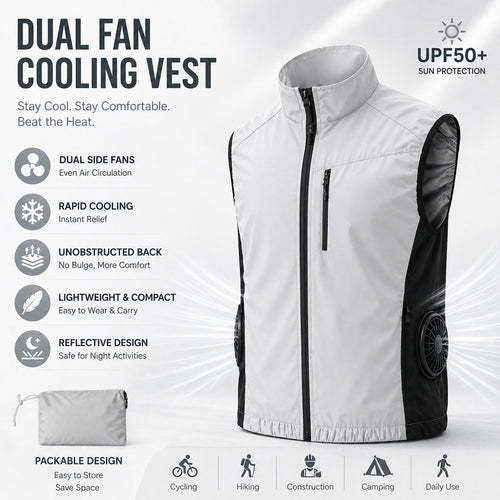 Unisex nan ergonomische Kühlweste mit integrierten Ventilatoren und Akkuanschluss Echo Archiv