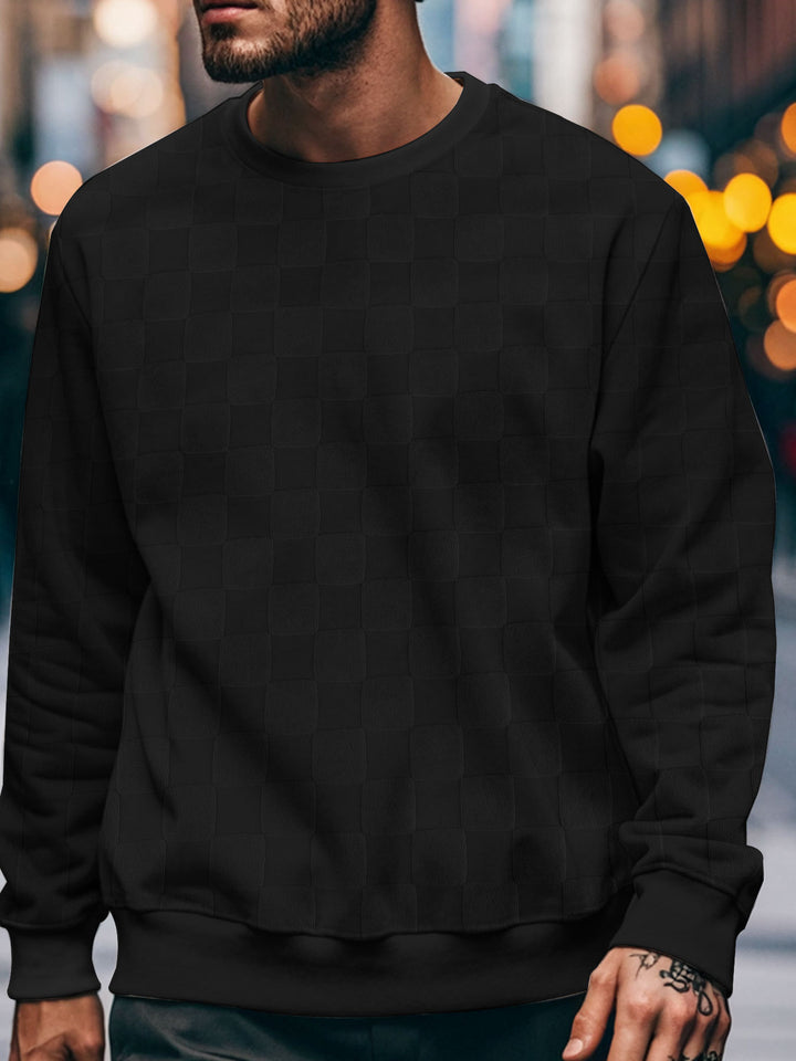Herren Sweatshirt mit modernem Strukturdessin Echoarchiv