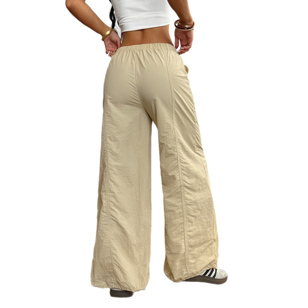 Damen Weite Leinenhose mit elastischem Bund und seitlichen Taschen Echo Archiv