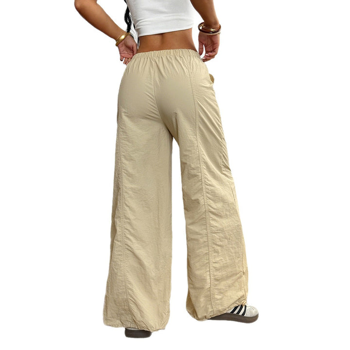 Damen Weite Leinenhose mit elastischem Bund und seitlichen Taschen Echo Archiv