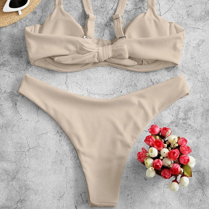 Damen Triangel-Bikini-Set mit schnittiger Form und gepolstertem Oberteil Echo Archiv