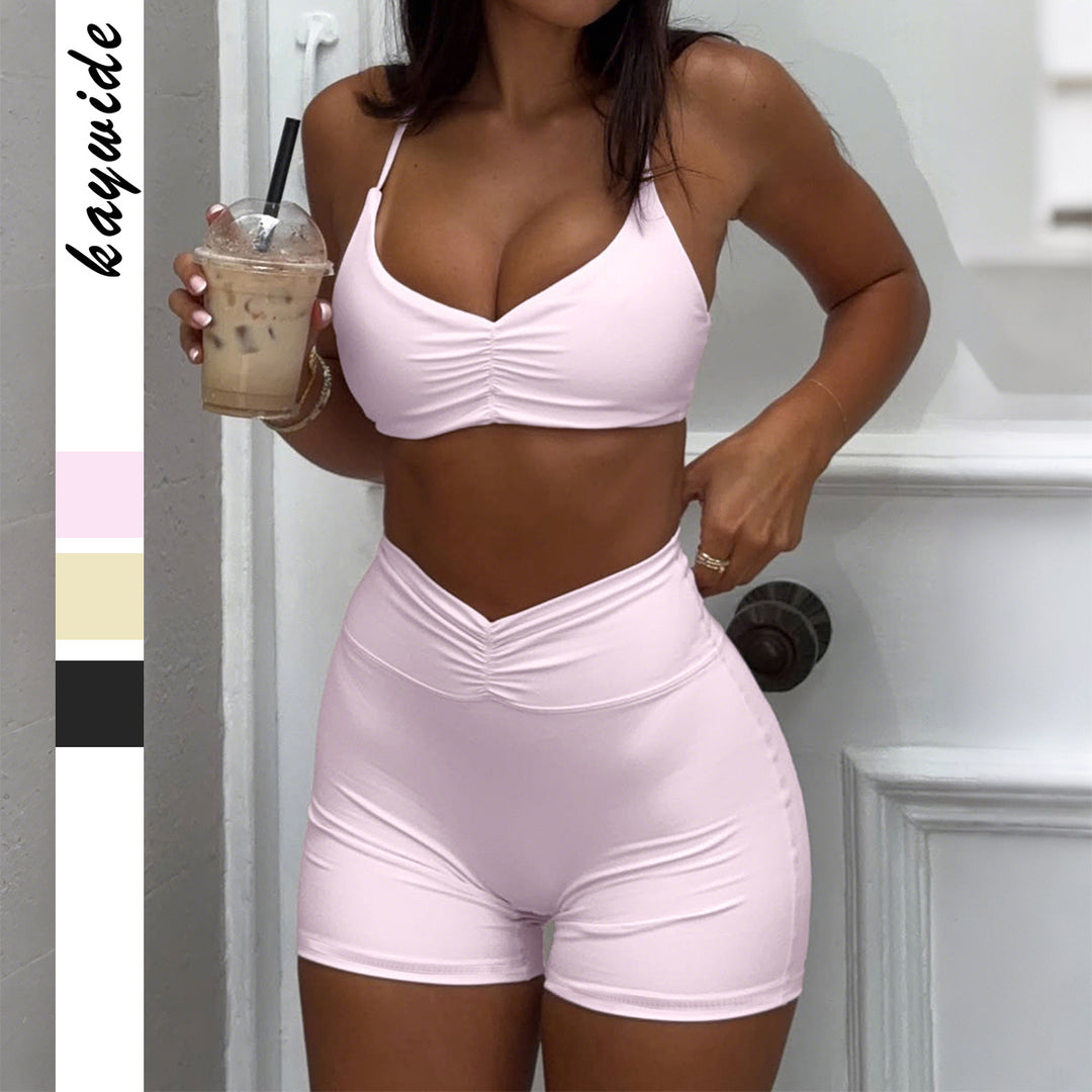 Damen Sport-Bikini-Set mit hoch geschnittenem Höschen und raffinierten Rüschendetails Echo Archiv