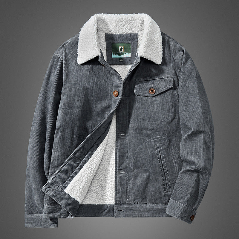 Herren bequeme Cordjacke mit Teddyfutter Echo Archive