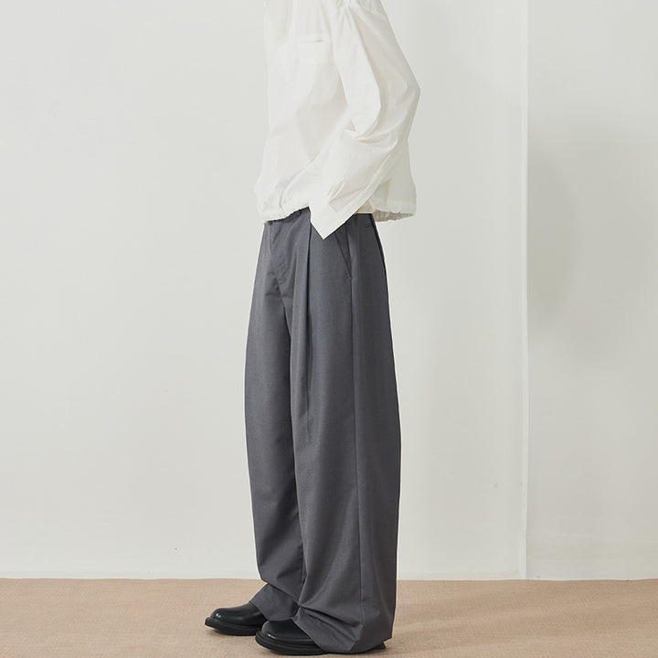 Herren Elegante Palazzo-Hose aus fließendem Twill mit extra weitem Bein Echo Archiv