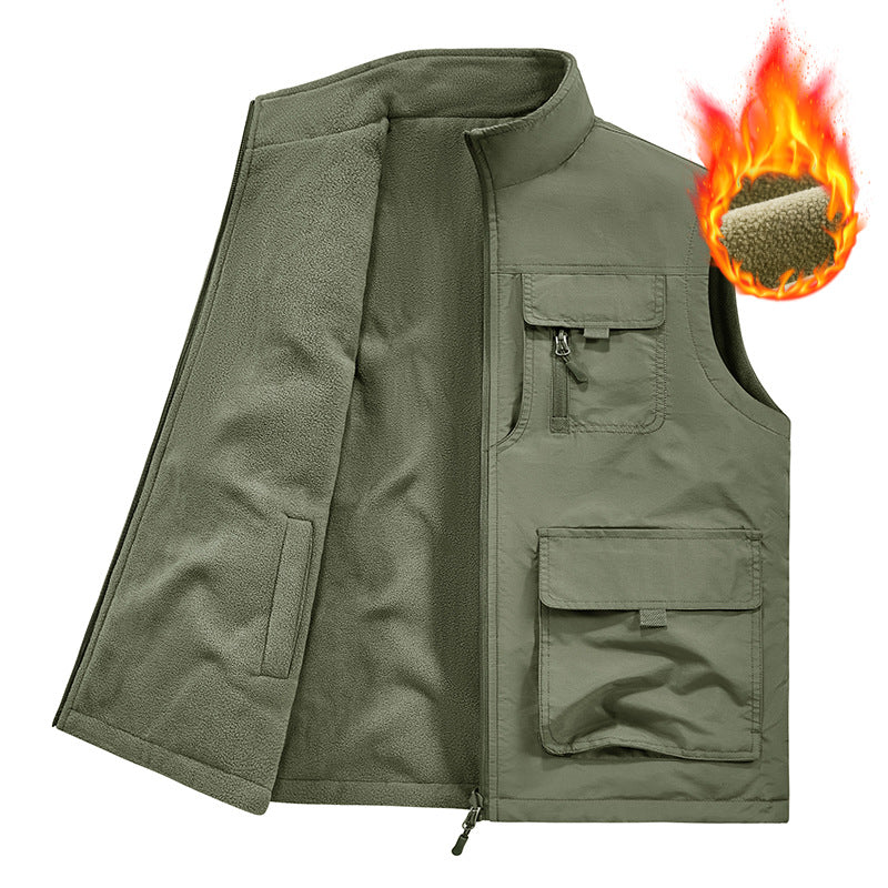 Herren Thermo-Utility-Weste mit Fleece-Innenfutter, winddichtem Shell und Multifunktionstaschen Echo Archiv