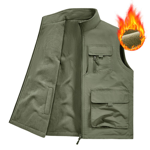 Herren Thermo-Utility-Weste mit Fleece-Innenfutter, winddichtem Shell und Multifunktionstaschen Echo Archiv