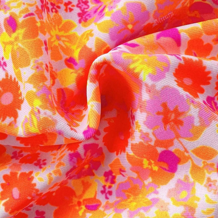 Damen Bikini-Set mit romantischen Rüschendetails und hohem Taillenbund Echo Archiv