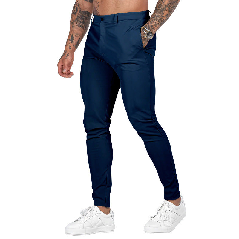 Herren Slim Fit Trousers aus elastischem Material mit seitlichen Taschen Echoarchiv