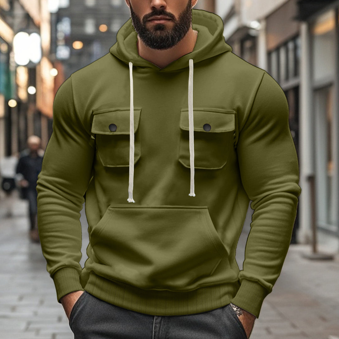 Herren Hoodie mit praktischen Taschen und modernem Design Echoarchiv