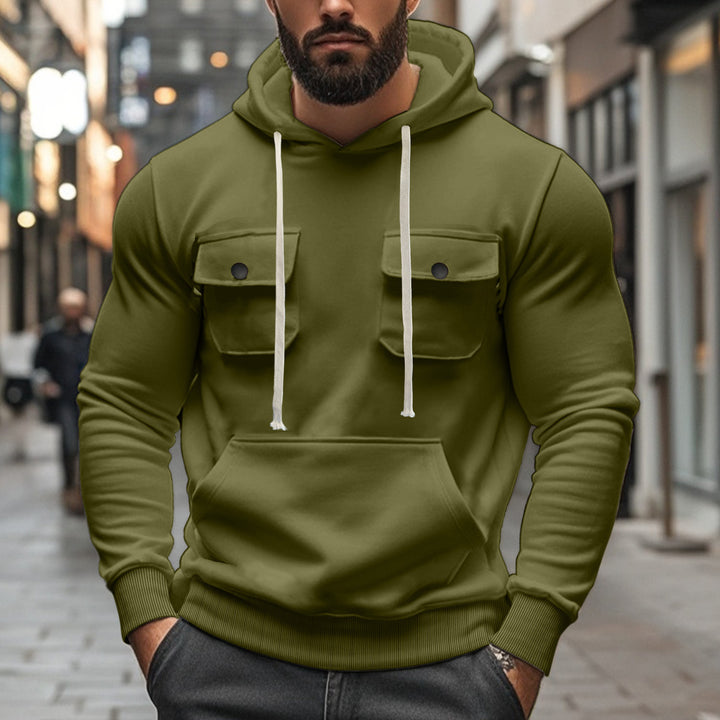Herren Hoodie mit praktischen Taschen und modernem Design Echoarchiv