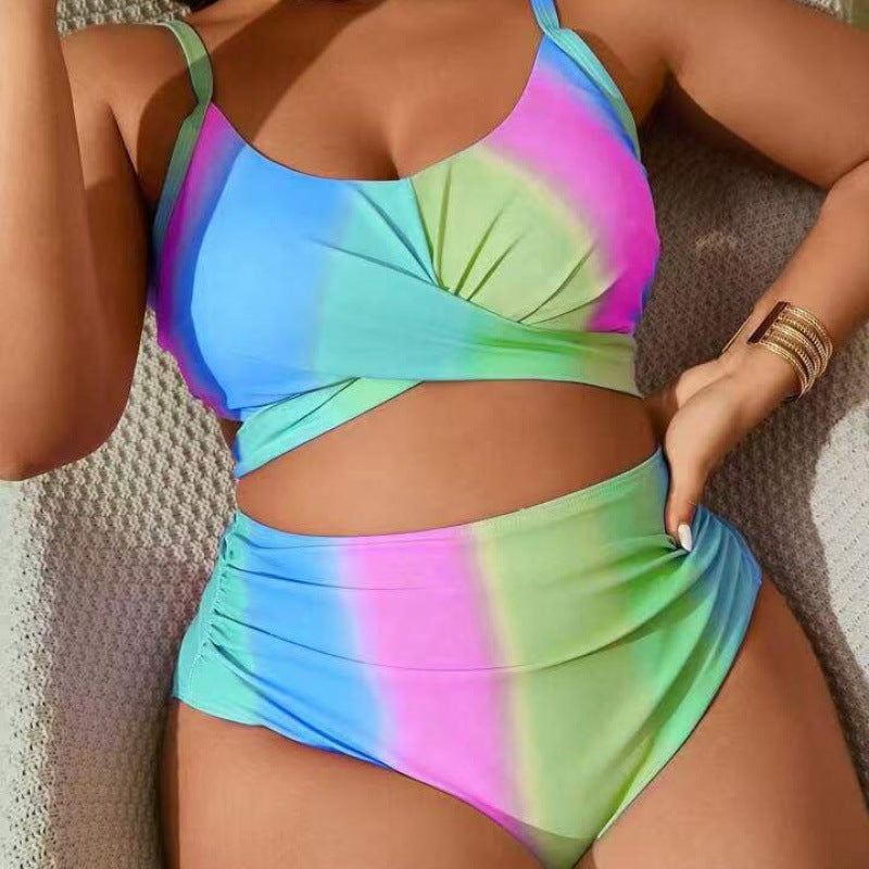 Damen Bikini-Set mit modischer Wickeloptik und hohem Bund Echo Archiv