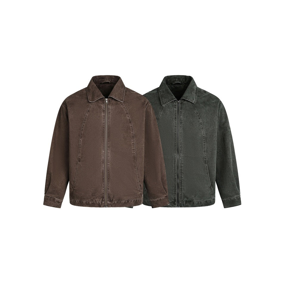 Herren Boxy-Jeansblouson im Vintage-Wash mit Raglannähten Echoarchiv