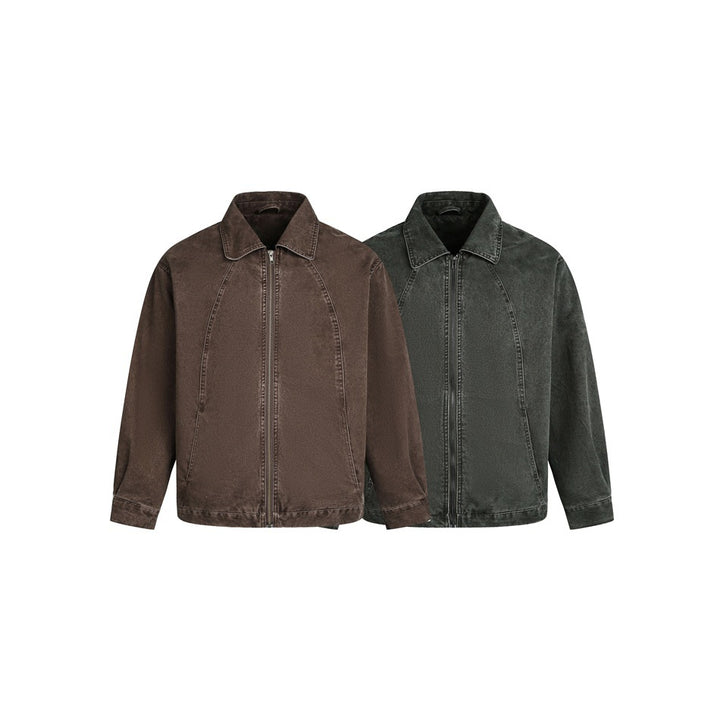 Herren Boxy-Jeansblouson im Vintage-Wash mit Raglannähten Echoarchiv