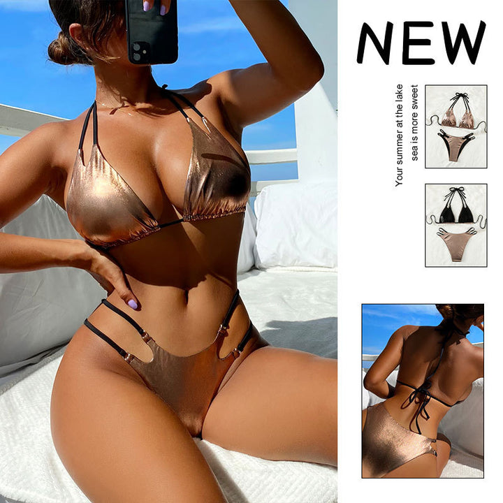 Damen Triangel-Bikini mit eleganten Schnürdetails Echo Archiv