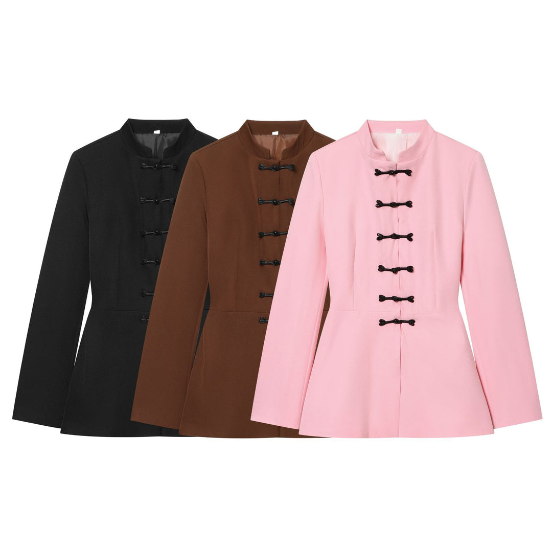 Damen Jacke mit Stehkragen und chinesischen Knebelverschlüssen Echo Archiv