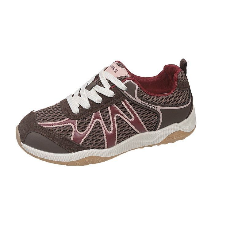 Damen Atmungsaktive Retro-Running-Sneaker mit Mesh-Obermaterial und Gumsohle – Névara