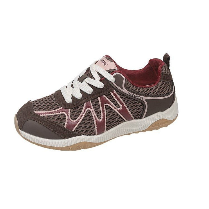 Damen Atmungsaktive Retro-Running-Sneaker mit Mesh-Obermaterial und Gumsohle – Névara
