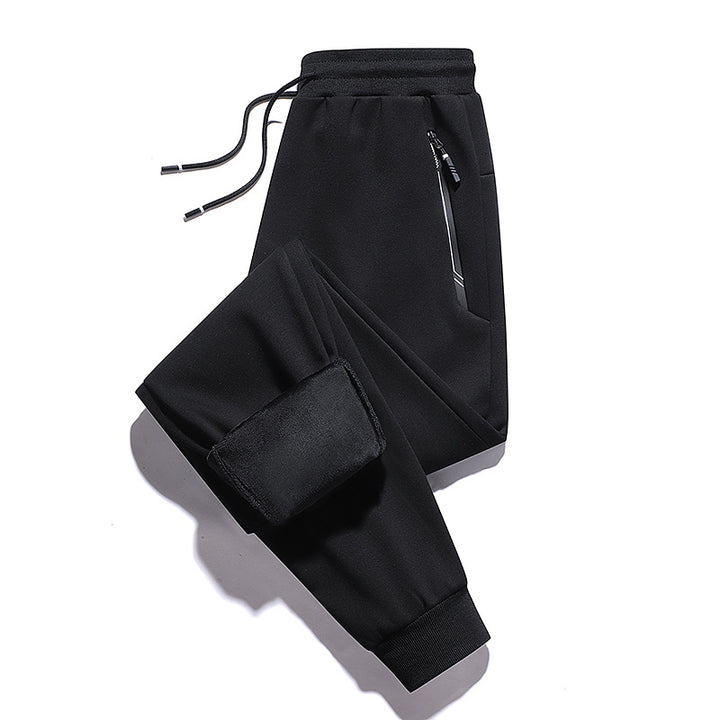 Herren Thermo-Fleece-Jogginghose mit angerauter Innenseite, Reflektierenden Reißverschlusstaschen und Kordelbund Echoarchiv