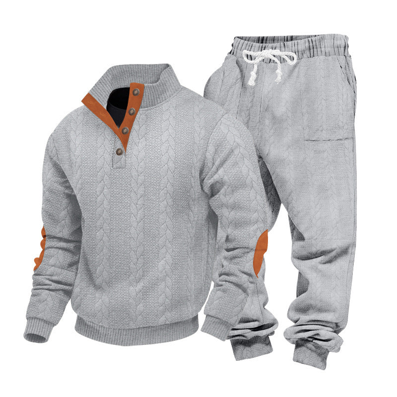 Herren Strickpullover und entspannte Jogginghose Set Echoarchiv