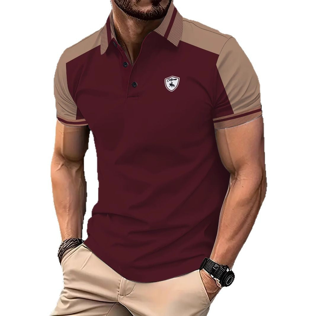 Herren modisches Polohemd mit sportlichem Farbdesign Echoarchiv