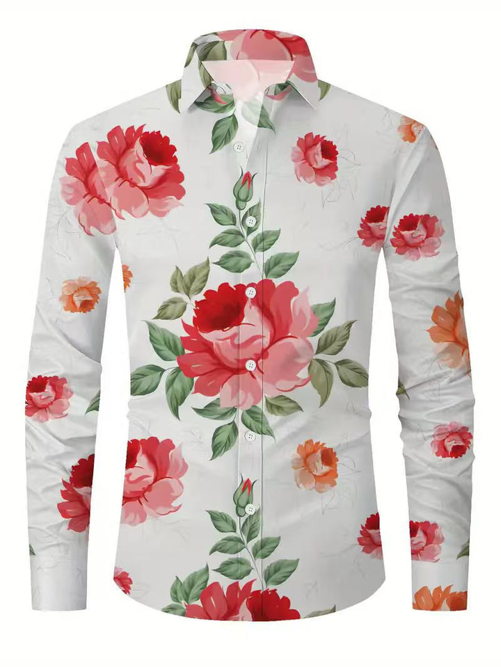 Herren Hemd mit floralen Mustern Echoarchiv