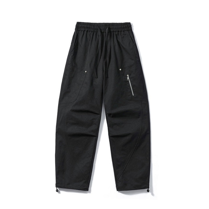 Herren Utility-Cargohose mit elastischem Bund, Reißverschlusstasche und verstellbarem Saum Echoarchiv