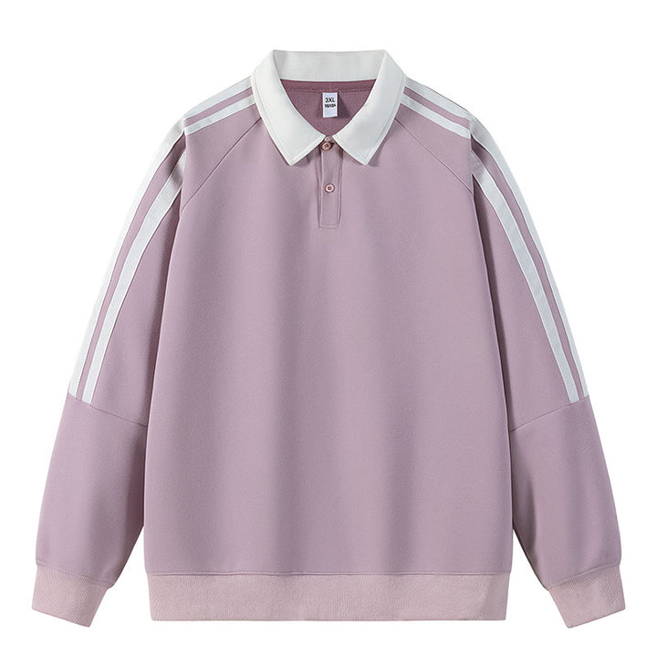 Herren sportlicher Sweat-Pullover mit Polo-Kragen Echoarchiv