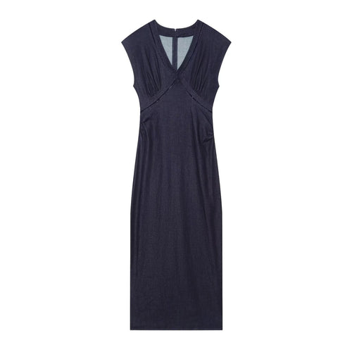 Damen Maxikleid mit elegantem V-Ausschnitt und feinem Drapé Echo Archiv