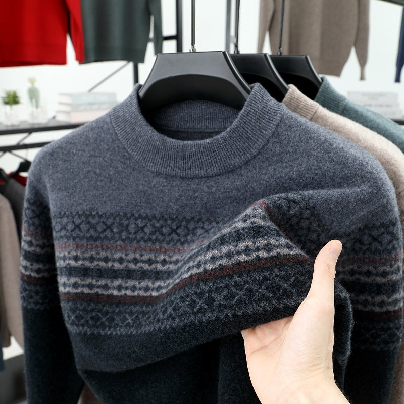 Herren Strickpullover mit kunstvollem Muster Echoarchiv