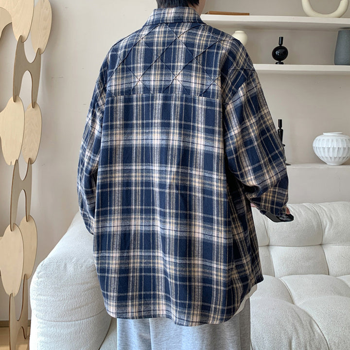 Damen Lässige Karomuster Overshirt Echo Archiv