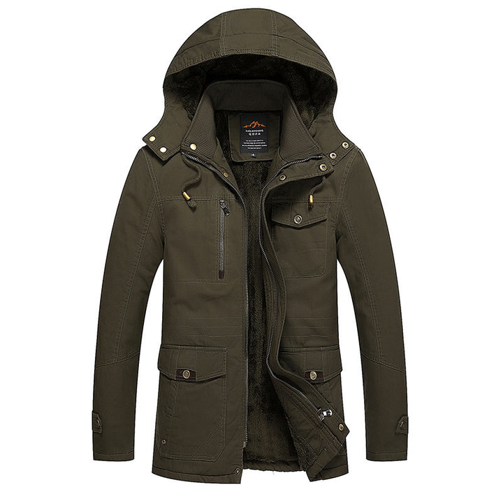 Herren Utility-Parka mit kuscheliger Sherpa‑Fütterung, Kapuze und Cargo‑Taschen Echo Archiv
