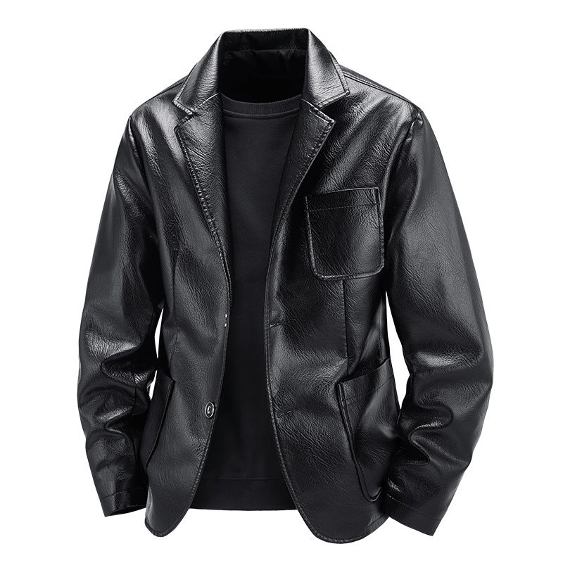 Herren Elegante Kunstlederjacke im modernen Blazer-Stil Echo Archiv