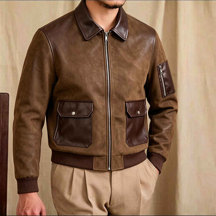 Herren Modische Chic Bomberjacke Echo Archiv