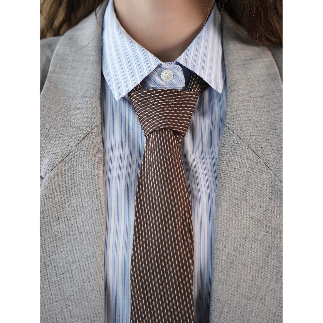 Damen Strukturierter Oversize-Blazer mit breitem Revers und Soft-Shoulder Echoarchiv