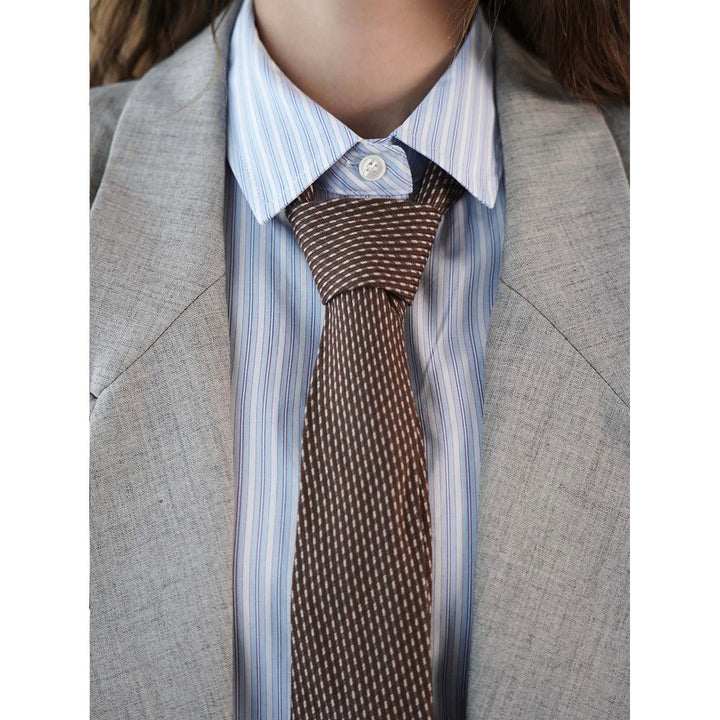Damen Strukturierter Oversize-Blazer mit breitem Revers und Soft-Shoulder Echoarchiv