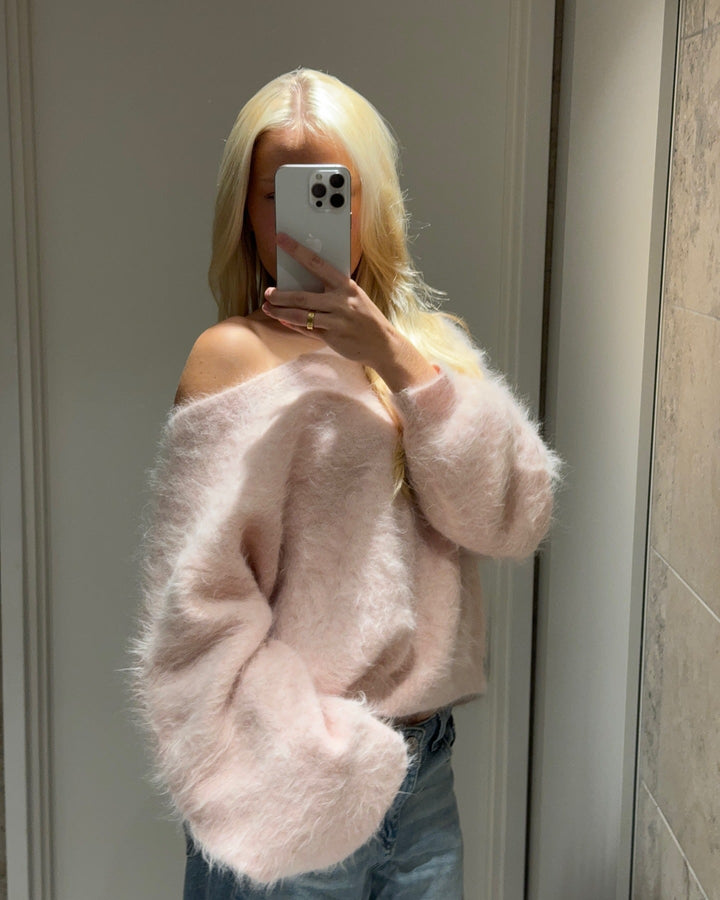 Damen Mohair-Mix Pullover mit Weichem Stoff & Oversized-Ärmeln | Echoarchiv