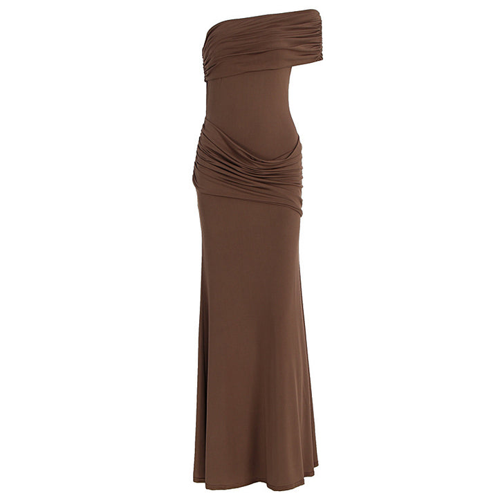 Damen Elegantes Wickelkleid mit asymmetrischem Oberteil und figurbetonendem Saum Echo Archiv