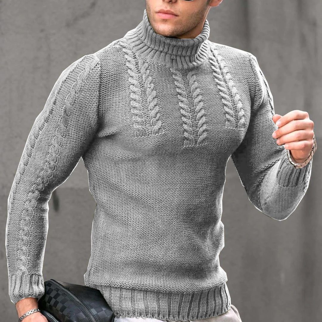 Herren Strickpullover mit hochstehendem Kragen Echoarchiv