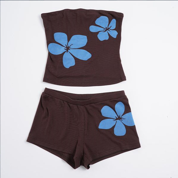 Damen Bandeau-Bikini-Set mit floralen Akzenten und hoher Bequemlichkeit Echo Archiv