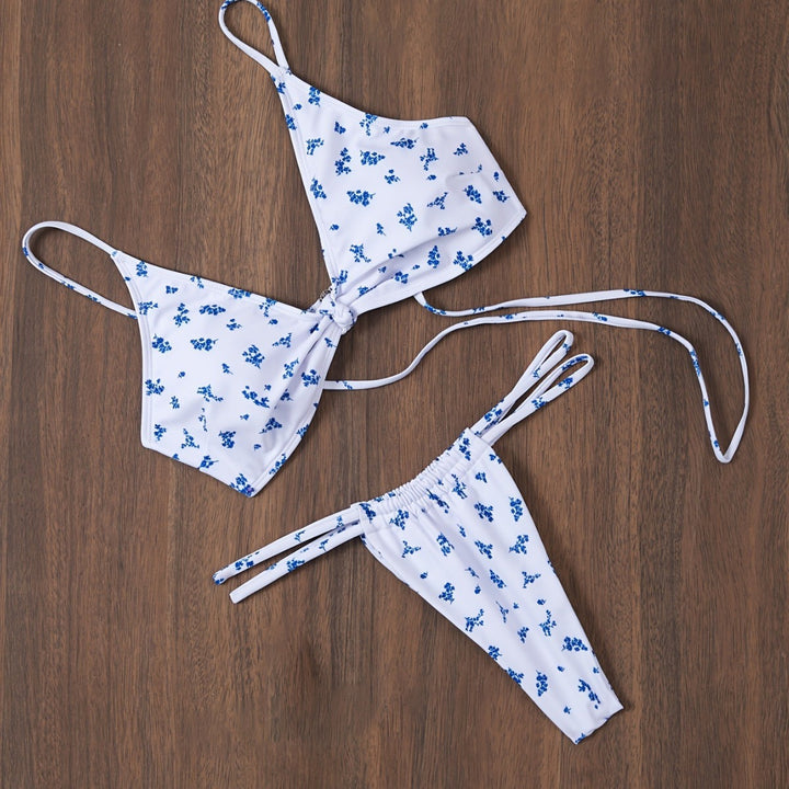 Damen Triangel-Bikini mit blumigem Muster und anpassbarem Bindesystem Echo Archiv