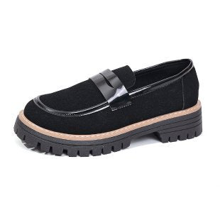 Damen nan modische Plateau-Loafer mit robuster Traktorsohle, gepolstertem Komfortfußbett und eleganter Penny-Lasche Echo Archiv