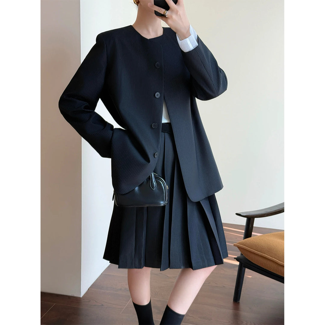 Damen Elegante Plisseejacke Echoarchiv