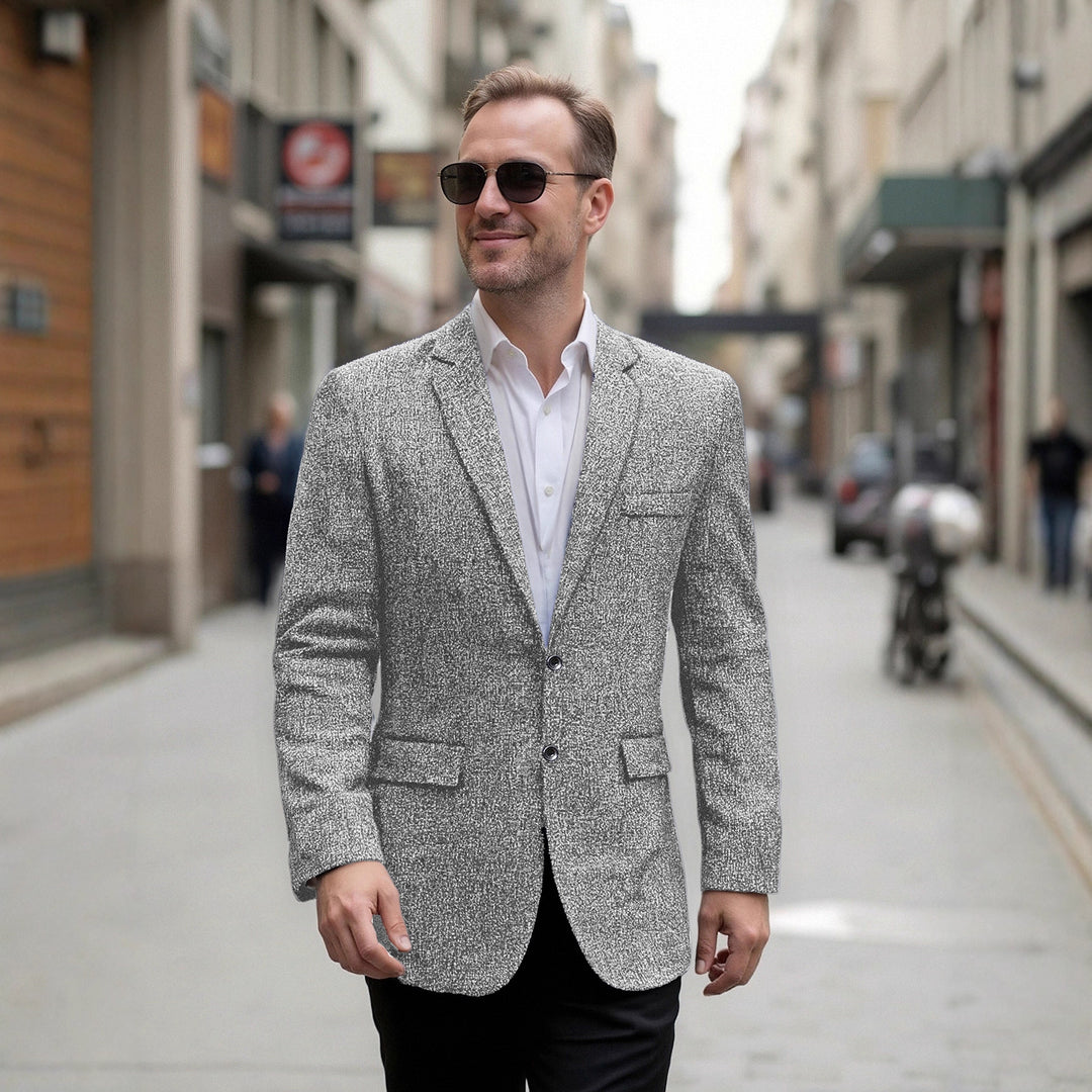Herren eleganter strukturierter Freizeitblazer Echoarchiv