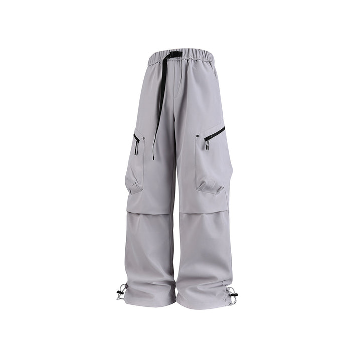 Herren Weite Utility‑Cargohose mit elastischem Bund, Reißverschluss‑Taschen und verstellbarem Saum Echo Archiv