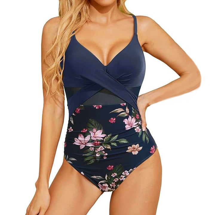 Damen Hochwertiger Einteiler Badeanzug mit trendigen Cut-Out-Details Echo Archiv