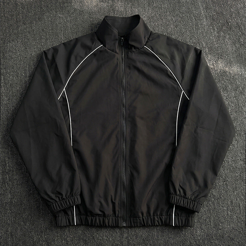 Herren Sportliche Windjacke mit Stehkragen Echo Archiv
