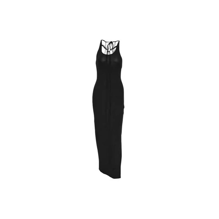 Damen elegantes Maxikleid mit verstellbaren Trägern und raffiniertem Ausschnitt Echo Archiv