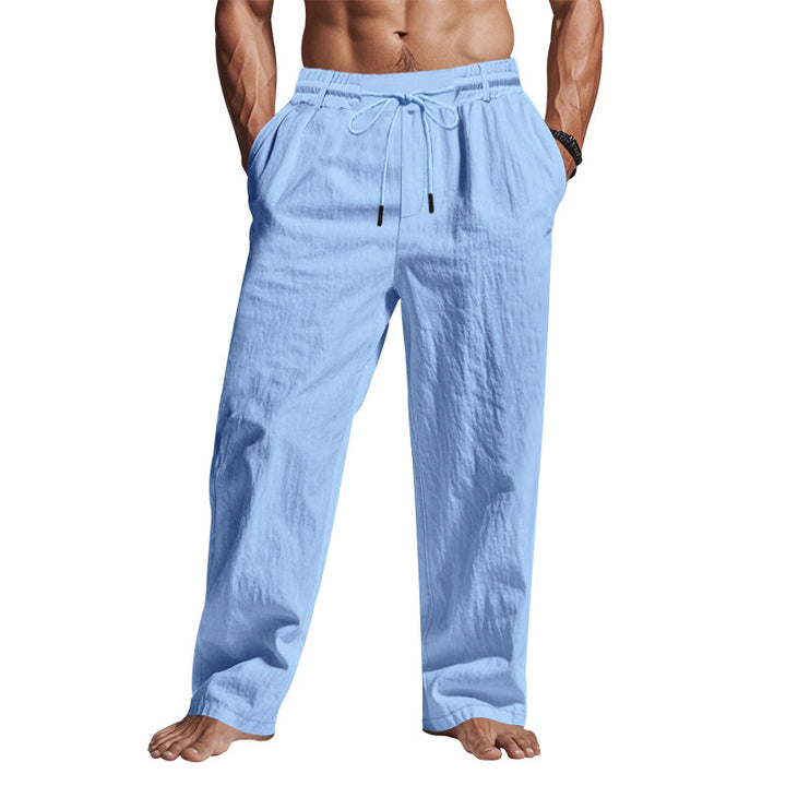 Herren entspannte Sommerhose mit elastischem Bund und praktischen Seitentaschen Echoarchiv