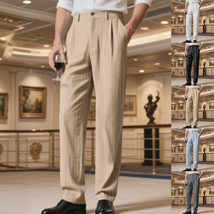Herren elegante Streifenhose mit hohem Tragekomfort und stilvollem Design Echoarchiv