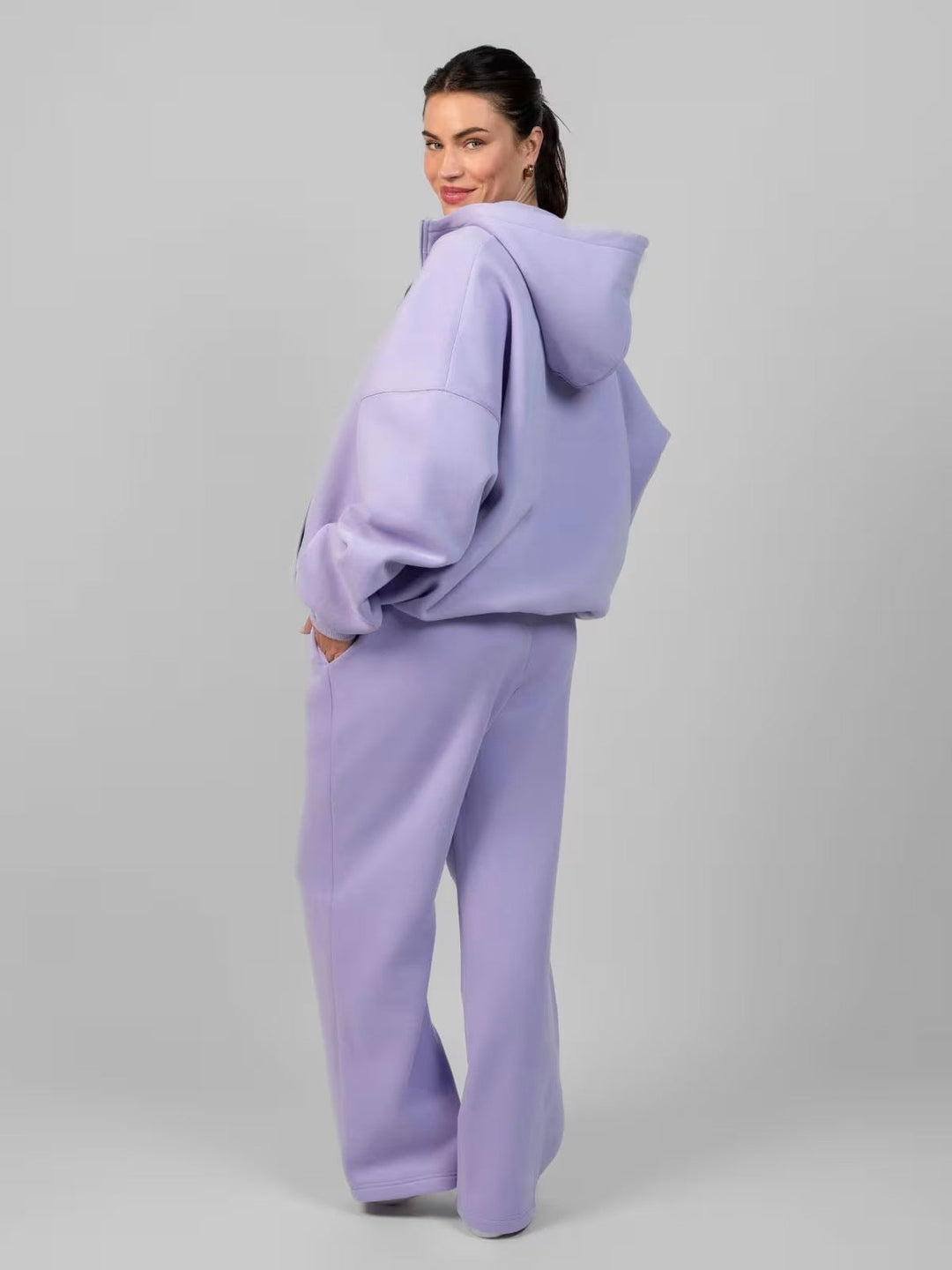 Damen Oversized Kapuzenjacke mit gemütlicher Passform und tiefen Taschen Echoarchiv
